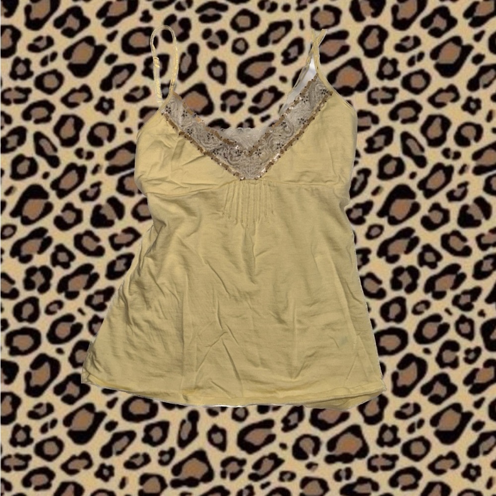 yellow cami w beading💛